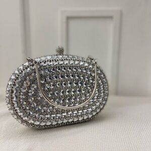 Elegant Silver Clutch Bag
